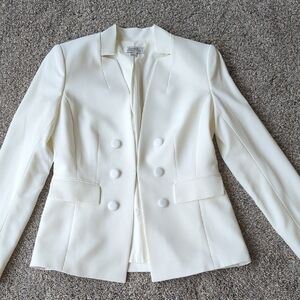 Tahari Athur S Levine Notched Blazer - White S